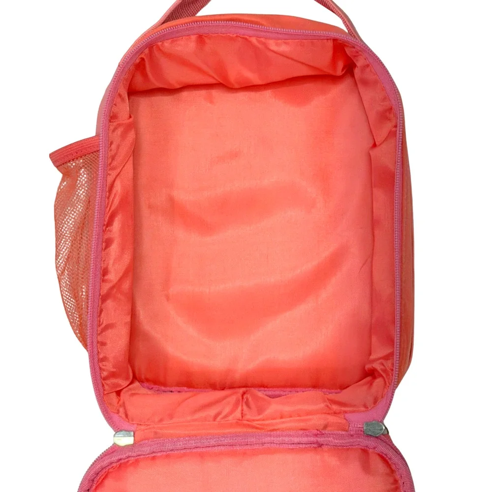 Simply Southern Insulated Lunchbox Pink White Scallop Shells Quilted 9